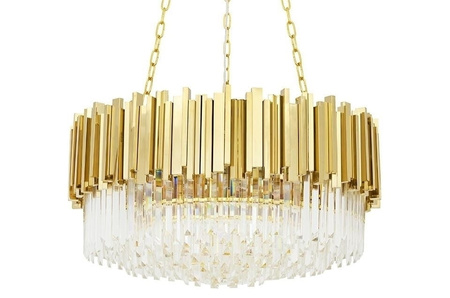 Lampa wisząca IMPERIAL GOLD 80 - stal, kryształ ADANI AD142