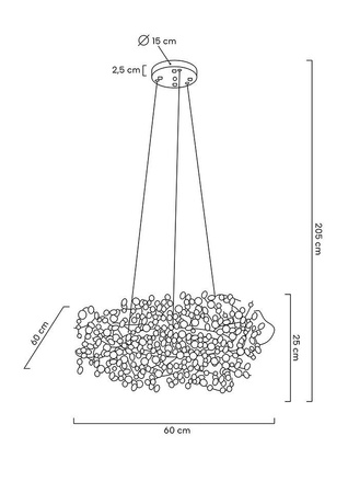 MOOSEE lampa wisząca MONETE 60 chrom