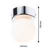 Lampa sufitowa łazienkowa GOVE G9 max.20W IP44 230V chrom satyna / metal