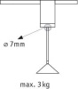 Adapter uniwersalny do szynoprzewodu URail max. 100W 230V czarny matowy/ metal