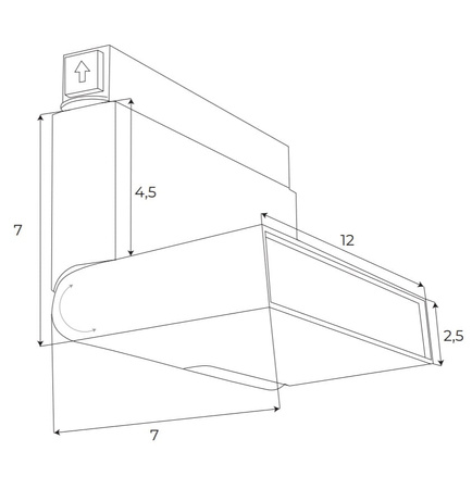 Maxlight Magnetic M0007D Lampa Magnetyczna Łamana System Dali 6W 323LM 3000K