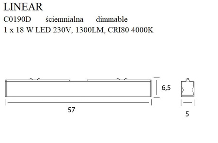 Maxlight  C0190d Lampa Sufitowa Ściemnialna Czarna