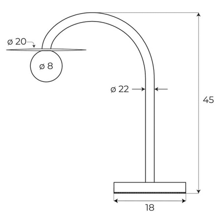 Maxlight T0060 Lampa Stołowa Enigma Czerwona