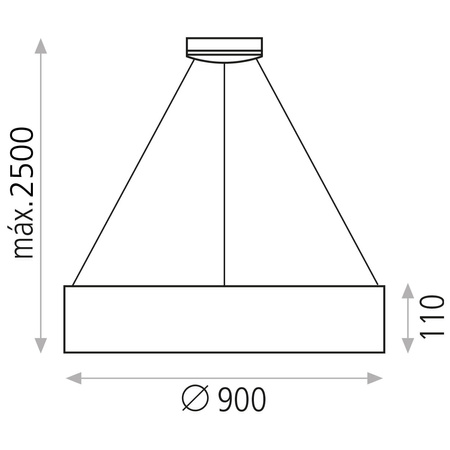 Lampa wisząca Dilga ACB Lighting LED Teksturowana czerń Metal C345040NCA