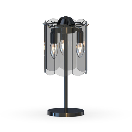 Zumaline Lampa STOŁOWA NIRA CZARNY CHROM/SZKŁO DYMIONE 003064-028387