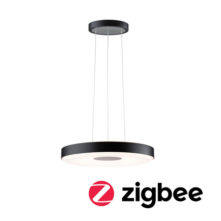 Lampa wisząca PURIC PANE LED SH Zigbee 11W DIM 400mm 230V czarny / szary / metal