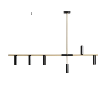 LAMPA WISZĄCA TREVO 6 BLACK BRASS