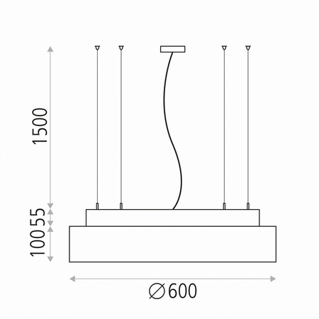 Lampa wisząca Isia Air Cleaner ACB Lighting 2xT5 UV-C Teksturowana czerń Metal C392720N