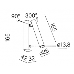 AQFORM PET MICRO R SWITCH LED M930 32° KINKIET 26508-M930-F3-00-12 CZARNY STRUKTURA