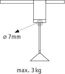 Adapter uniwersalny do szynoprzewodu URail max. 100W 230V czarny matowy/ metal