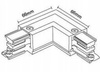 Łącznik L Kątowy Narożny do Szynoprzewodu 3F Biały ULAC204 Unilight