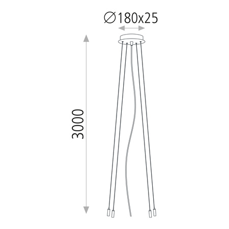 Baldachim Isia ACB Lighting Teksturowana czerń Żelazo 81FLO224T3CTN