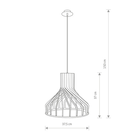 Lampa sufitowa BIO Naturalne drewno Nowodvorski 6333