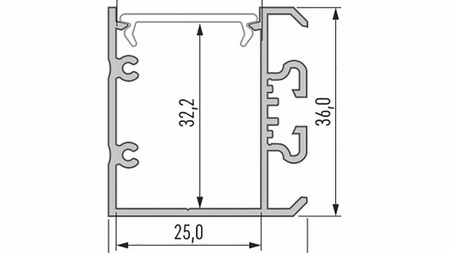 Profil LED LUMINES typ Unico srebrny anodowany 2,02 m  10-0394-20