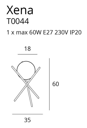 Maxlight Xena T0044 Lampa Biurkowa