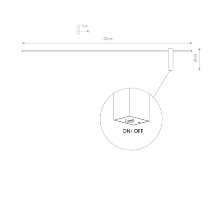 Lampa ścienna MOTIVE LED L Czarny Nowodvorski 10851