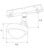 Maxlight Magnetic M0018N Reflektor Magnetyczny  System On/Off 8W 766LM 3000K