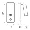 Lampa ścienna Aron ACB Lighting LED sob. Nikiel Aluminium/Żelazo A32401NS