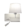 Lampa ścienna Hold ACB Lighting 2xLED E27 Teksturowany biały Aluminium/Żelazo/Pleksi A36641BDER