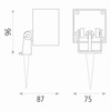 Lampa ścienna Apus ACB Lighting LED Teksturowany antracyt Aluminium/Szkło A205810GR