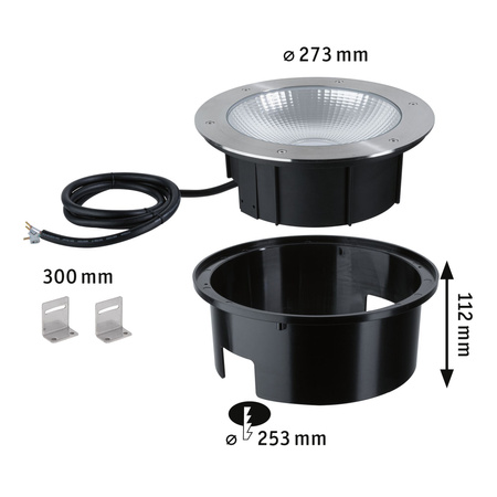 Oprawa najazdowa DUREA LED 15W 1040lm IP67 okrągła 3000K 230V stal nierdzewna