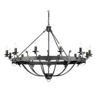 Żyrandol Windsor 1  Grafitowe Grafitowe WINDSOR12-GR Elstead Lighting