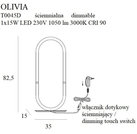 Maxlight Olivia T0045D Lampa stołowa