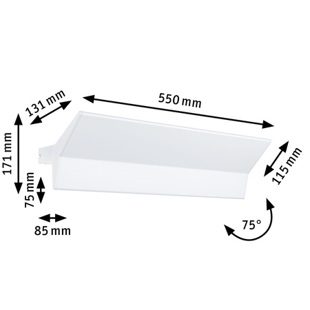 Oprawa ścienna STINE 13W + 4W 2700K 1400lm DIM 230V biały matowy