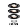 Oprawa do wbudowania NOVA PLUS COIN LED Mini DIM wychylna 3x4W 310lm 66mm 2700K IP23 230V czarny matowy