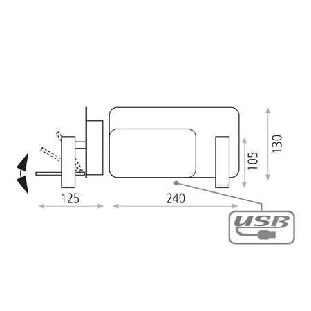 Lampa ścienna Laika ACB Lighting 2xLED Teksturowany biały Aluminium/Żelazo/Pleksi A36651BDER