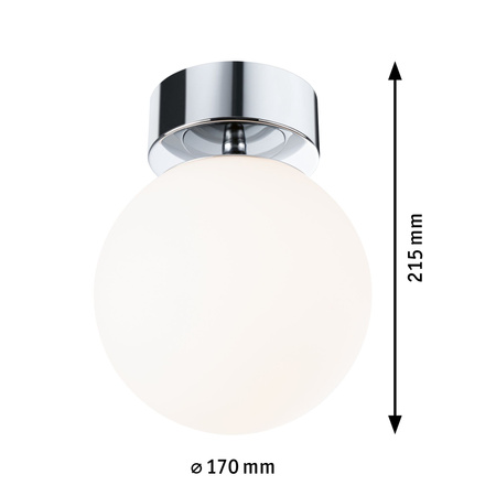 Lampa sufitowa łazienkowa GOVE LED 9W 900lm 3000K IP44 230V chrom satyna / metal