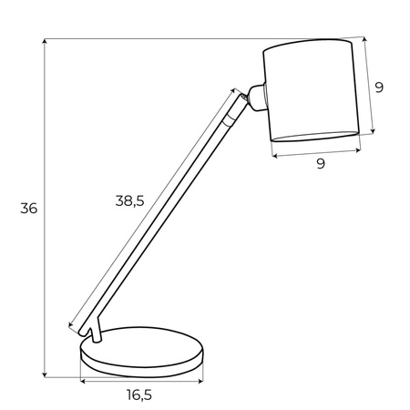 Maxlight T0051 Lampa Stołowa Laxer Czarna