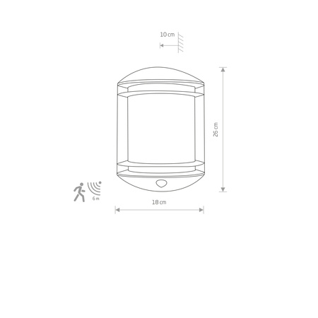 Lampa ścienna QUARTZ SENSOR Czarny Nowodvorski 7016