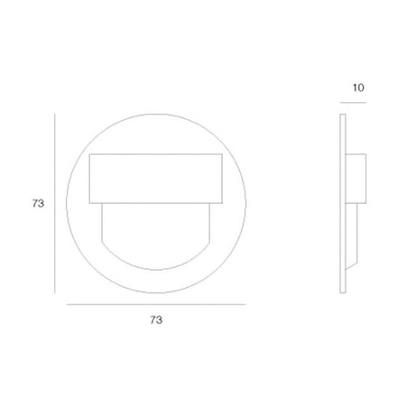 RUEDA stick LED Light 10V 0,8W IP20 6500K czarny mat barwa zimna ML-RST-D-W-1-PL-00-01 Skoff