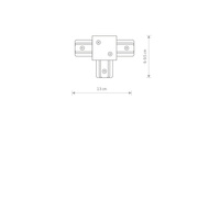 1-obwodowy Profile PROFILE RECESSED T CONNECTOR Biały Nowodvorski 8834