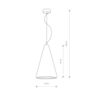 Lampa sufitowa VOLCANO L Szary Nowodvorski 6852