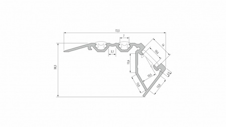 Profil LED LUMINES typ Scala srebrny anodowany 2,02 m  10-0324-20