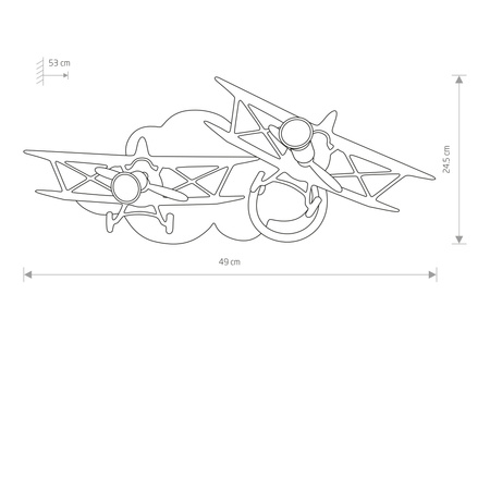 Lampa ścienna PLANE Multikolor Nowodvorski 6903