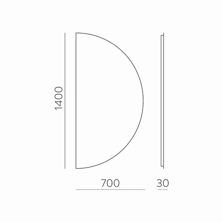 Lustro Bari ACB Lighting LED Czarny Metal/Szkło A107250N