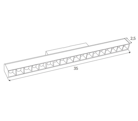 Maxlight Magnetic M0005D Lampa Magnetyczna Liniowa System Dali 18W 1049LM 3000K