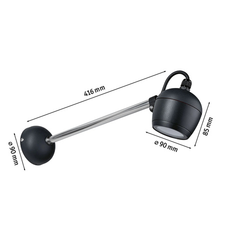 Oprawa elewacyjna KIKOLO LED  SH Zigbee RGBW 6.2W 80st. 400lm 2200K- 3000K IP65 230V antracyt / aluminium