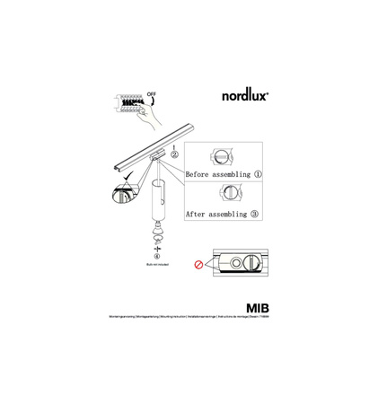 Lampa modułowa szynowa LINK NORDLUX 1x8W GU10 Biały Metal 71669901