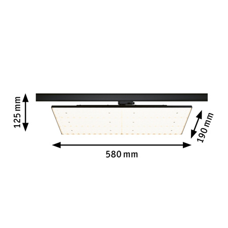 Panel na szynoprzewód ProRail3 DECK 40W 6600lm 3000K 230V czarny / metal