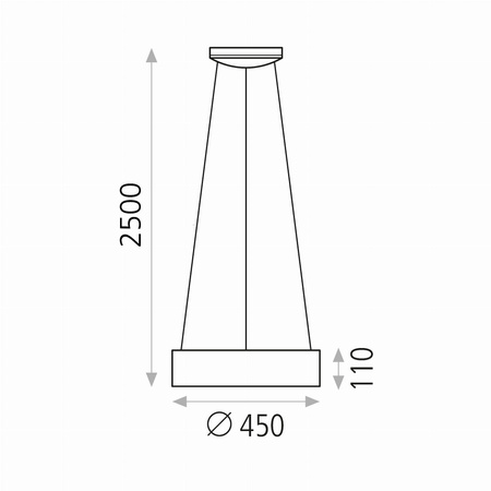 Lampa wisząca Dilga ACB Lighting LED Czarny Metal C345010NDP