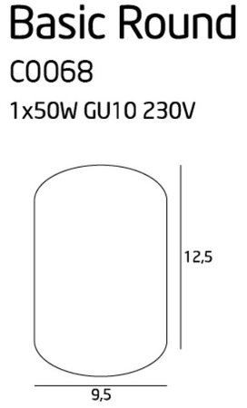 Maxlight Basic Round Black C0068 Plafon Czarny