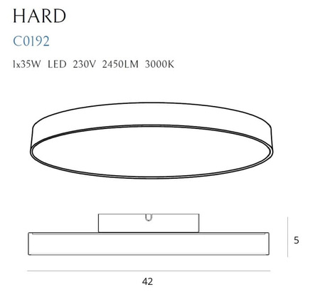 Maxlight Hard C0232 Lampa Sufitowa Sterowana z Aplikacji Tuya