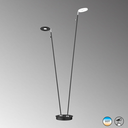 Lampa Podłogowa Dent Fischer&Honsel LED 2x7,5W piaskowo-czarny metal 40404