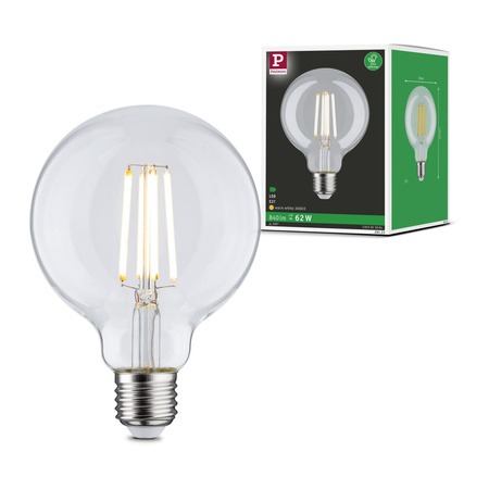 Źródło światła LED ECO LINE G95 4W 840lm E27 3000K 230V przezroczysty / szkło