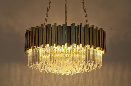 Lampa wisząca IMPERIAL GOLD 80 - stal, kryształ ADANI AD142