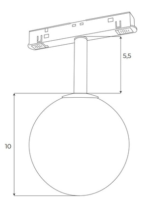 Maxlight Magnetic M0016D Lampa  Magnetyczna System Dali 6W 525LM 3000K